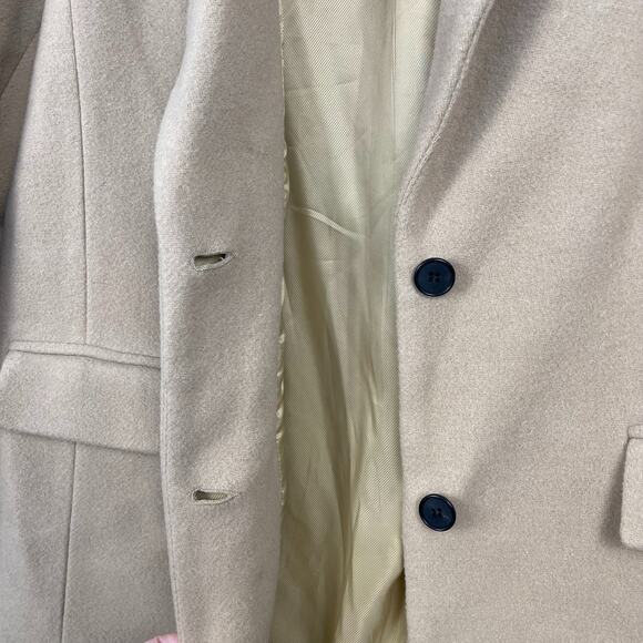 Zara x Kaia Gerber Wool Blend Long Overcoat Camel Large Classic Capsule Timeless - Picture 7 of 16